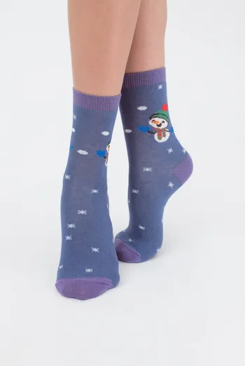 Носки женские классические Ws3c-new year-008 Giulia (moonlight blue) Носки женские классические Ws3c-new year-008 Giulia (moonlight blue)