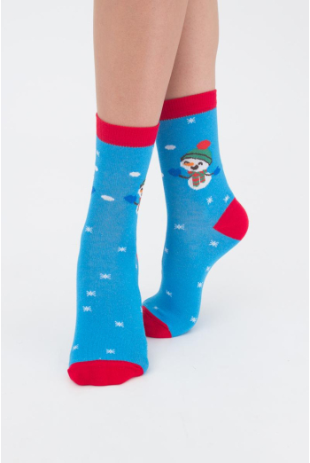 Носки женские классические Ws3c-new year-008 Giulia (blue) Носки женские классические Ws3c-new year-008 Giulia (blue)