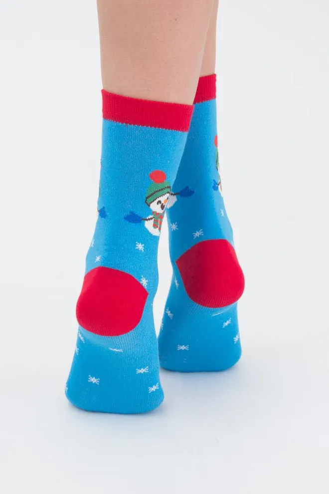 Носки женские классические Ws3c-new year-008 Giulia (blue)