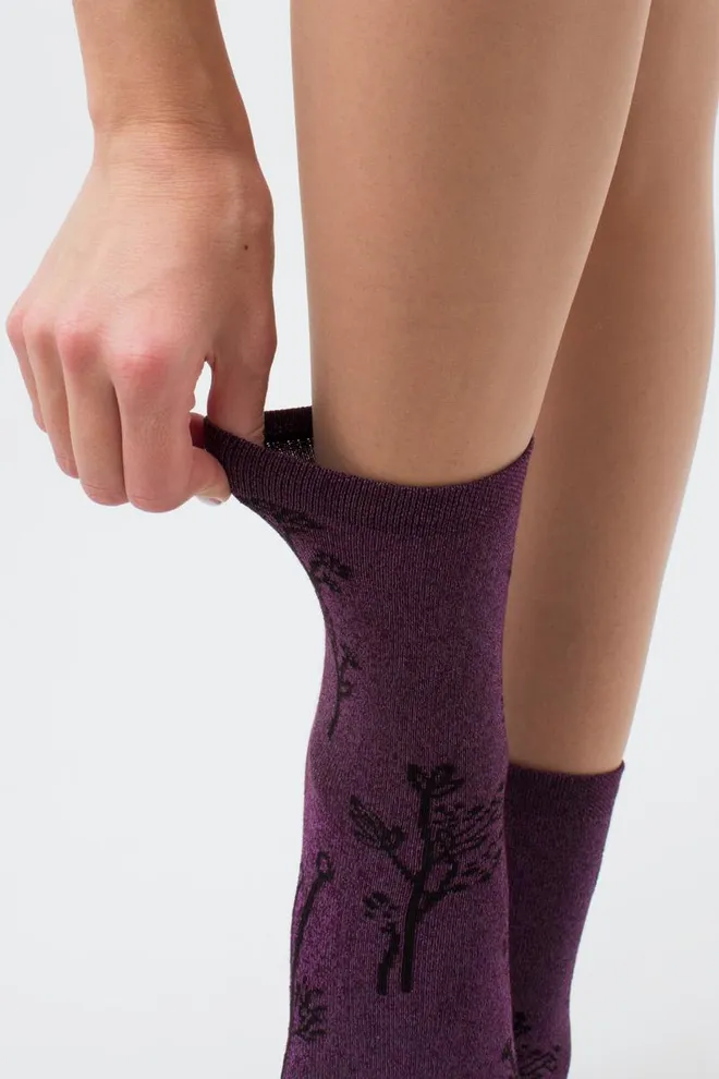 Носки женские с люрексом Ws3 art deco lurex 003 Giulia (shiny pink metallic)