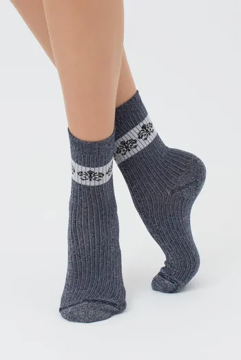 Носки женские с люрексом Ws3 art deco lurex rib 002 Giulia (dress blue/silver metallic) Носки женские с люрексом Ws3 art deco lurex rib 002 Giulia (dress blue/silver metallic)