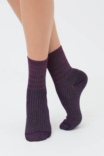 Носки женские с люрексом Ws3 art deco lurex rib 003 Giulia (shiny pink metallic) Носки женские с люрексом Ws3 art deco lurex rib 003 Giulia (shiny pink metallic)