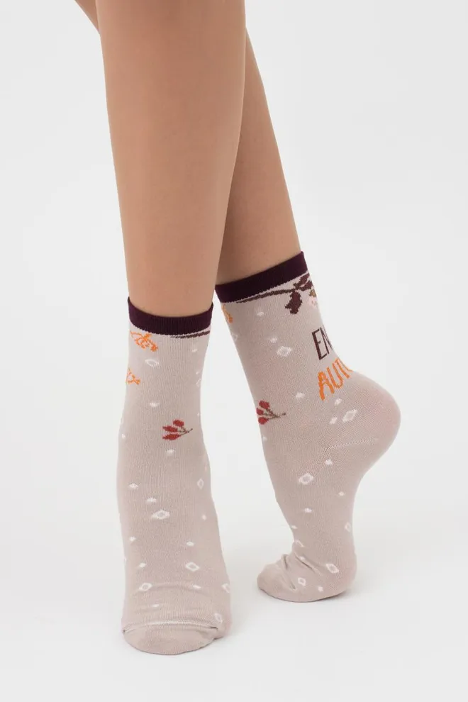 Носки женские классические с принтом WS3 autumn 002 Giulia (moonlight)