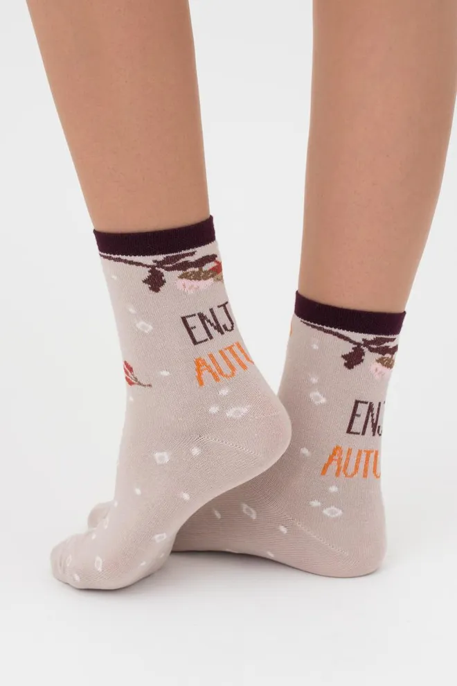 Носки женские классические с принтом WS3 autumn 002 Giulia (moonlight)