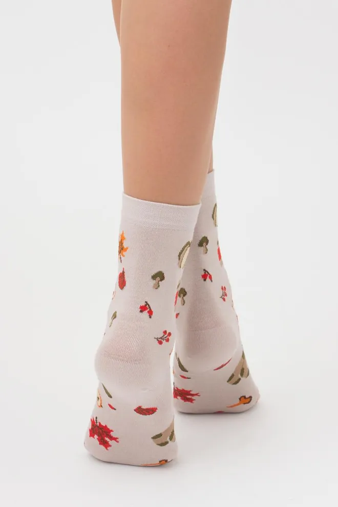 Носки женские классические с принтом WS3 autumn 004 Giulia (moonlight)