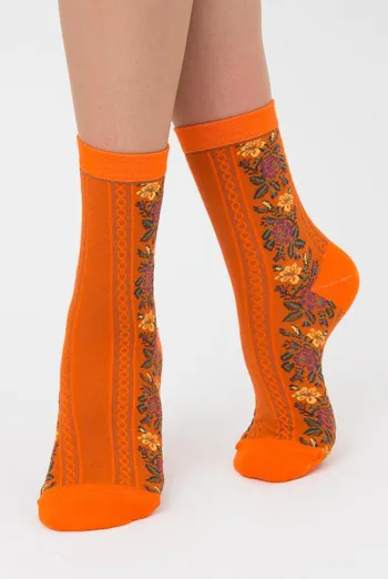 Шкарпетки жіночі класичні з орнаментом Ws3 Background 007 Giulia (orange)