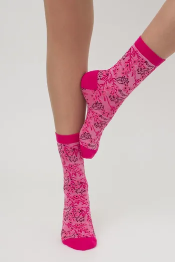 Шкарпетки жіночі класичні з малюнком Ws3 Background 008 Giulia (fuxia), рожевий