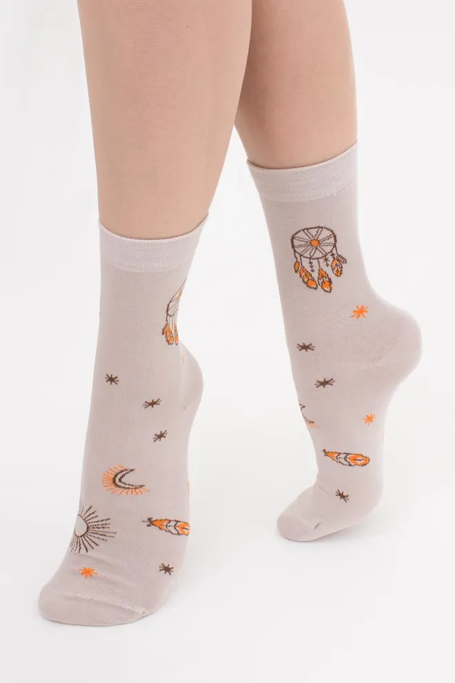Шкарпетки бавовняні з малюнком WS3 Boho 003 Giulia (moonlight)