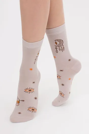 Шкарпетки бавовняні з малюнком WS3 Boho 005 Giulia (moonlight)