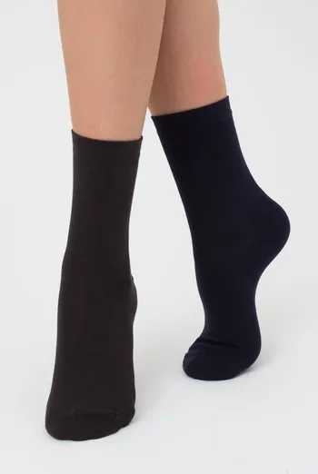 Шкарпетки жіночі класичні Ws3 classic Giulia 2 пари (navy/iron) Шкарпетки жіночі класичні Ws3 classic Giulia 2 пари (navy/iron)