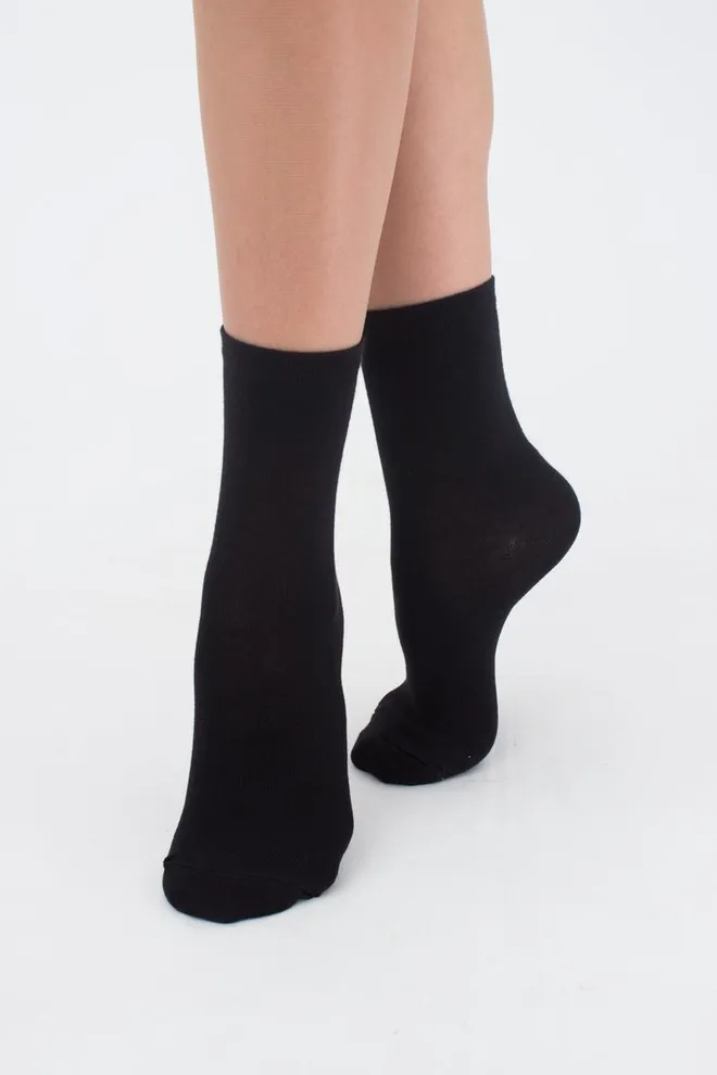 Шкарпетки жіночі класичні Ws3 classic Giulia 2 пари (black/light grey melange)