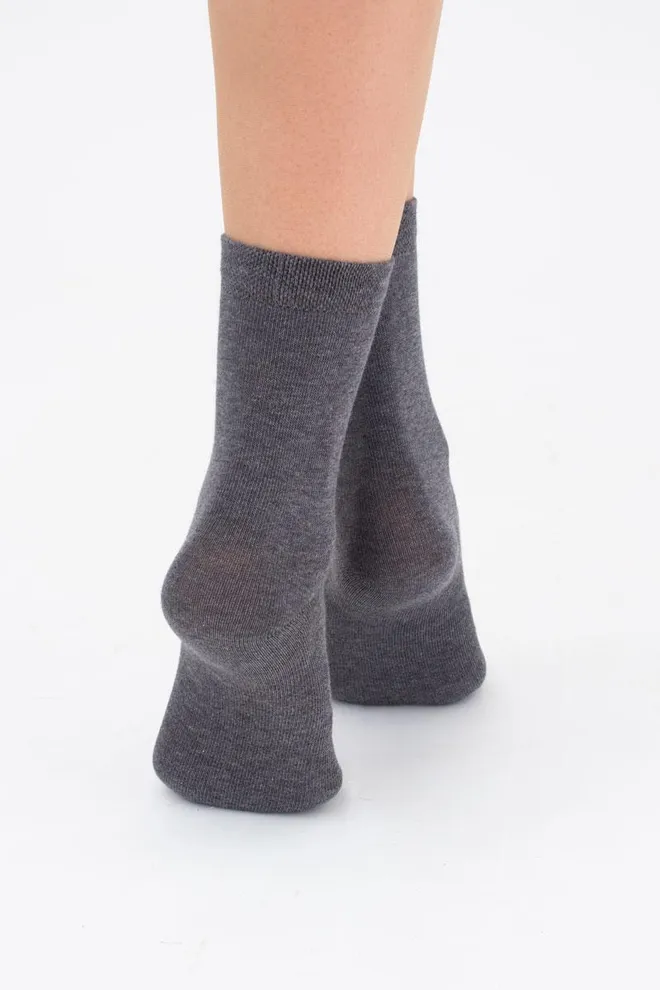 Шкарпетки жіночі класичні Ws3 classic Giulia 2 пари (dark grey melange/black)