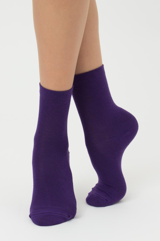 Шкарпетки жіночі класичні Ws3 classic Giulia 2 пари (violet indigo/silver melange)