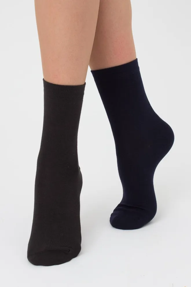 Шкарпетки жіночі класичні Ws3 classic Giulia 2 пари (navy/iron)