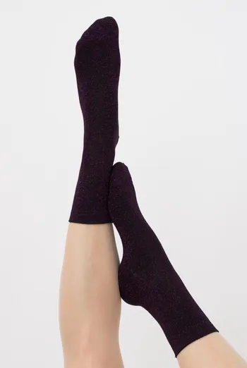 Носки женские с люрексом Ws3 Classic Lurex Giulia (black/pink) Носки женские с люрексом Ws3 Classic Lurex Giulia (black/pink)