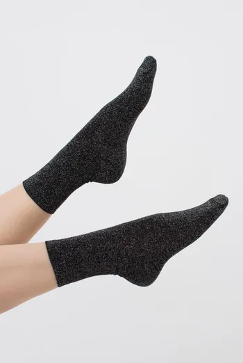 Носки женские с люрексом Ws3 Classic Lurex Giulia (black/silver) Носки женские с люрексом Ws3 Classic Lurex Giulia (black/silver)