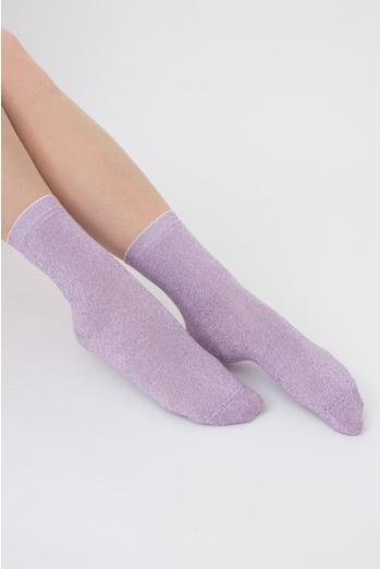 Шкарпетки жіночі з люрексом Ws3 Classic Lurex Giulia (white/pink) Шкарпетки жіночі з люрексом Ws3 Classic Lurex Giulia (white/pink)