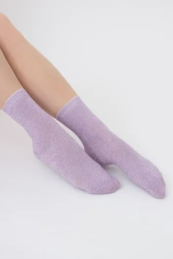 Носки женские с люрексом Ws3 Classic Lurex Giulia (white/pink) Носки женские с люрексом Ws3 Classic Lurex Giulia (white/pink)