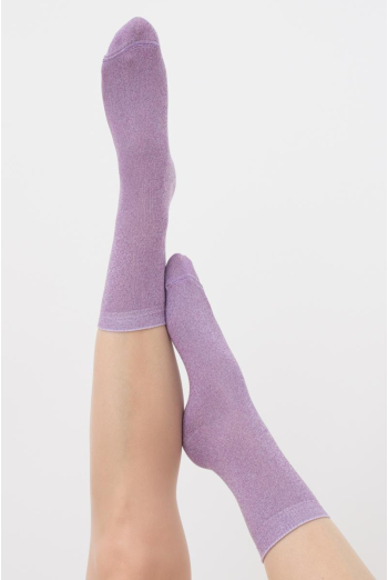 Шкарпетки жіночі з люрексом Ws3 Classic Lurex Giulia (lilac/pink)