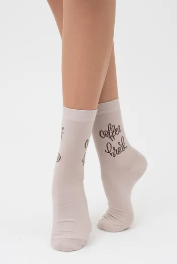 Носки женские классические с надписью WS3 coffee 002 Giulia (moonlight) Носки женские классические с надписью WS3 coffee 002 Giulia (moonlight)