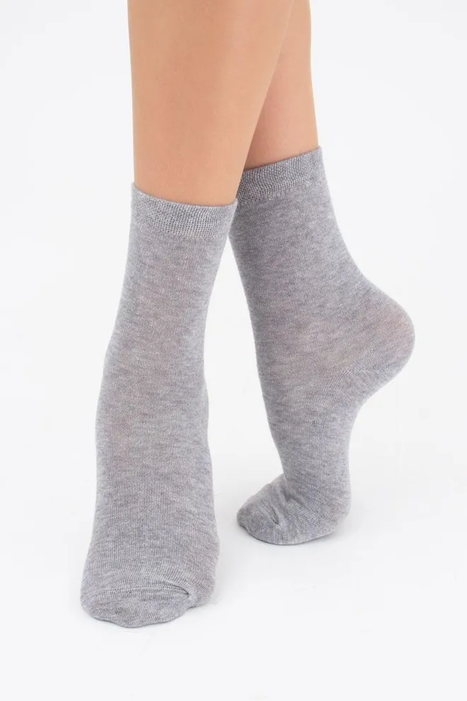 Шкарпетки жіночі класичні WS3 fashion 055 + WS3 classic Giulia 2 пари (light grey melange/dark grey melange)