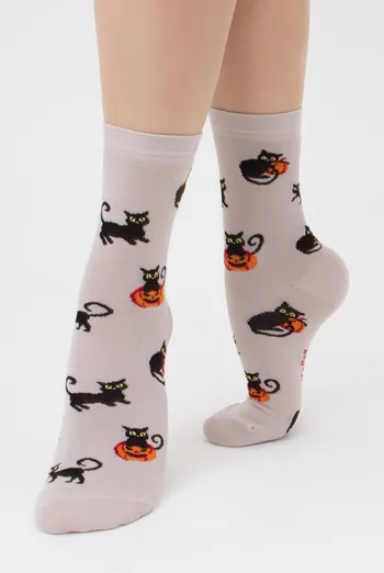 Носки женские классические с принтом WS3 Нalloween (F) 2302 Giulia (moonlight) Носки женские классические с принтом WS3 Нalloween (F) 2302 Giulia (moonlight)