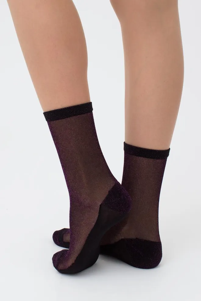 Носки женские с люрексом Ws3 lurex pa 001 Giulia (shiny pink metallic)