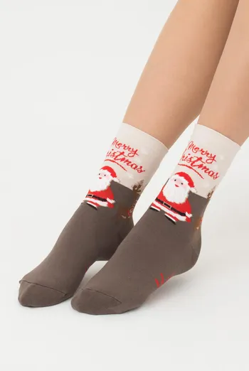 Шкарпетки жіночі класичні з принтом Ws3 New Year 2305 Giulia (haze)