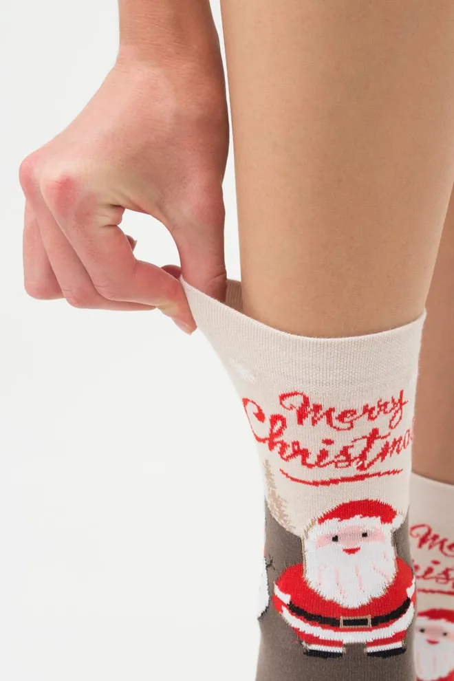 Шкарпетки жіночі класичні з принтом Ws3 New Year 2305 Giulia (haze)