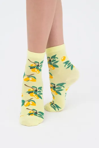 Носки женские классические с фруктами WS3 soft berry 001 Giulia (lemon) Носки женские классические с фруктами WS3 soft berry 001 Giulia (lemon)