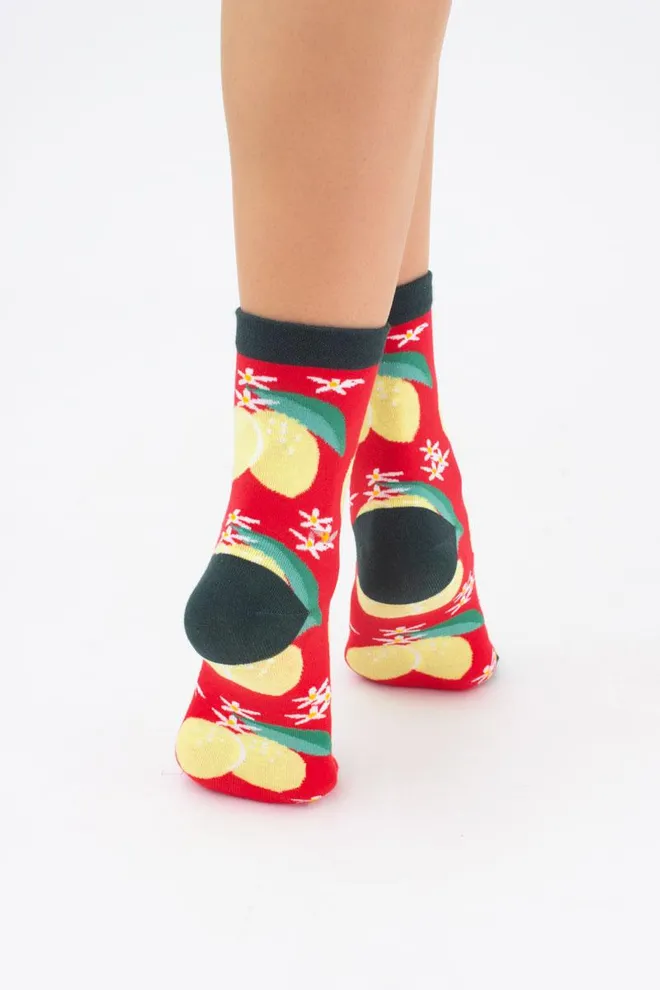 Шкарпетки жіночі класичні з фруктами WS3 soft berry 002 Giulia (true red)