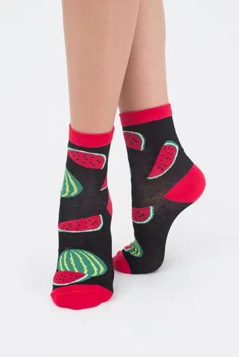 Носки женские классические с фруктами WS3 soft berry 004 Giulia (black) Носки женские классические с фруктами WS3 soft berry 004 Giulia (black)