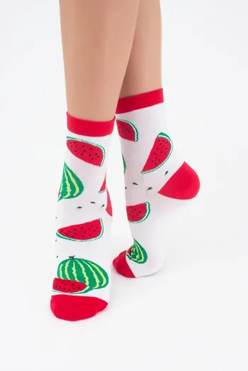 Носки женские классические с фруктами WS3 soft berry 004 Giulia (white) Носки женские классические с фруктами WS3 soft berry 004 Giulia (white)