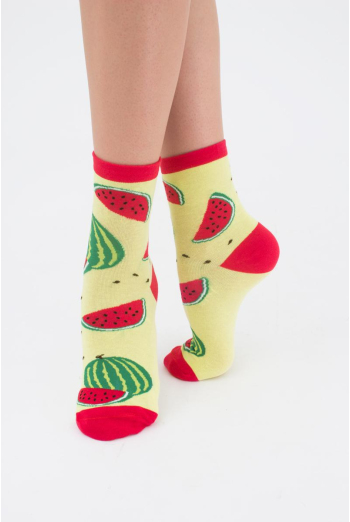 Шкарпетки жіночі класичні з фруктами WS3 soft berry 004 Giulia (lemon)