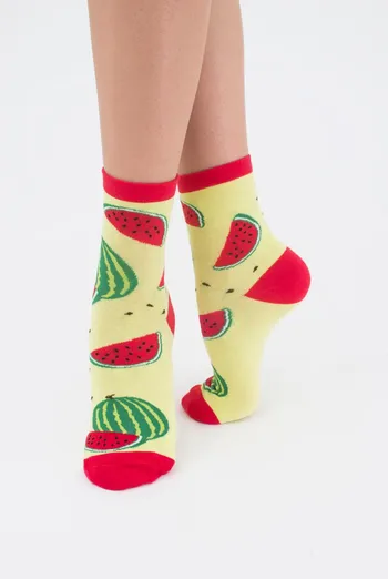 Носки женские классические с фруктами WS3 soft berry 004 Giulia (lemon) Носки женские классические с фруктами WS3 soft berry 004 Giulia (lemon)