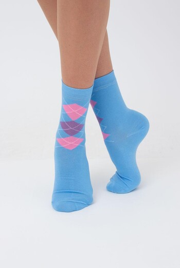Шкарпетки жіночі класичні Ws3 soft fashion 010 Ws3c/sl-010 Giulia (baby blue), блакитний
