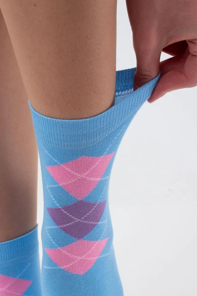 Шкарпетки жіночі класичні Ws3 soft fashion 010 Ws3c/sl-010 Giulia (baby blue), блакитний