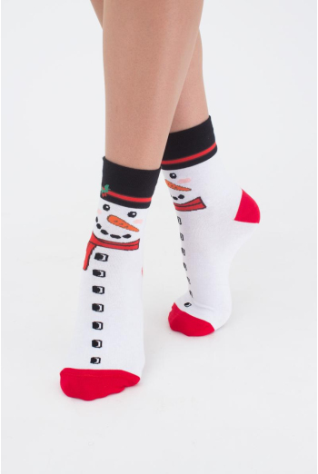 WS3 SOFT NEW YEAR-20-01 Женские тематические носки ТМ GIULIA (white) WS3 SOFT NEW YEAR-20-01 Женские тематические носки ТМ GIULIA (white)