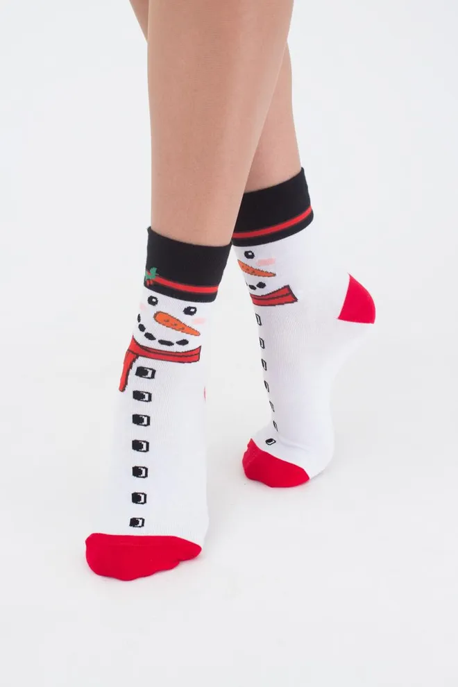 WS3 SOFT NEW YEAR-20-01 Жіночі тематичні шкарпетки ТМ GIULIA  (white)