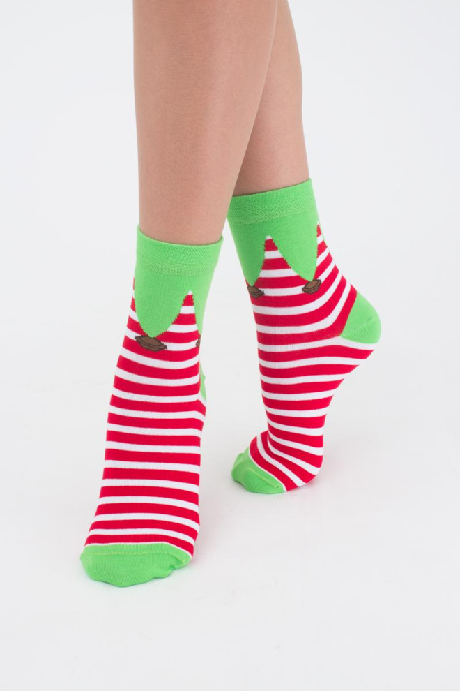WS3 SOFT NEW YEAR-20-02 Жіночі тематичні шкарпетки ТМ GIULIA  (red)
