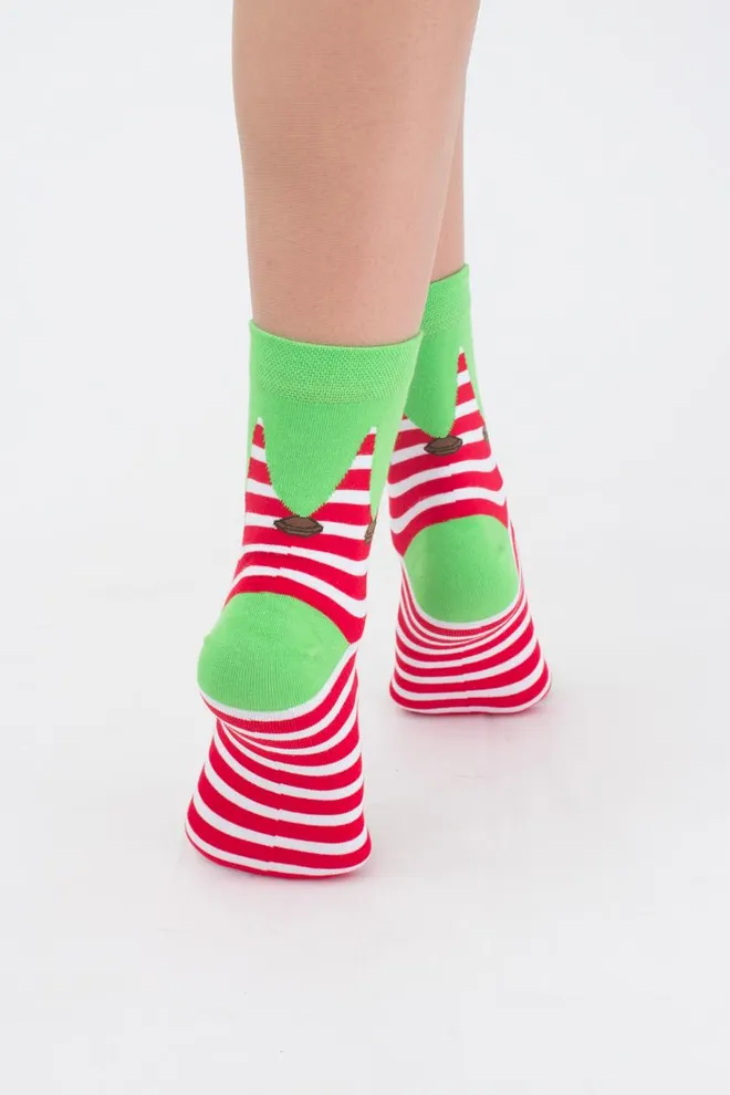 WS3 SOFT NEW YEAR-20-02 Жіночі тематичні шкарпетки ТМ GIULIA  (red)