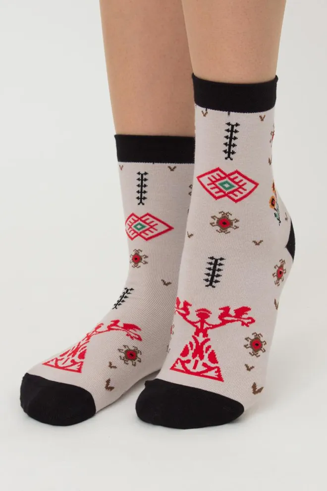 Носки женские классические с орнаментом Ws3 Soft Ukr 003 Giulia (moonlight)