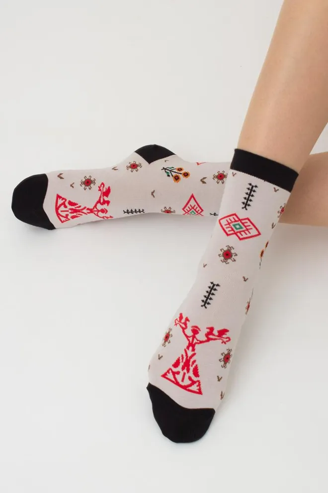 Носки женские классические с орнаментом Ws3 Soft Ukr 003 Giulia (moonlight)