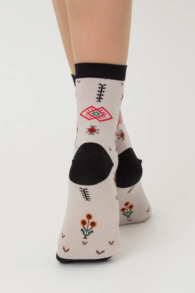 Носки женские классические с орнаментом Ws3 Soft Ukr 003 Giulia (moonlight)