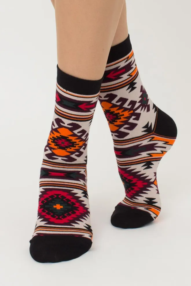 Носки женские классические с орнаментом Ws3 Soft Ukr 006 Giulia (moonlight)