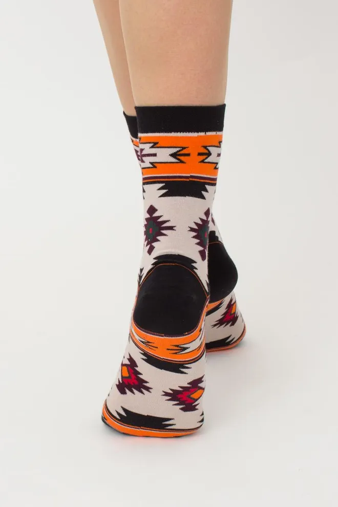 Носки женские классические с орнаментом Ws3 Soft Ukr 006 Giulia (moonlight)