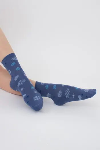 Шкарпетки жіночі теплі з малюнком Ws3 Terry 2301 Giulia (jeans)