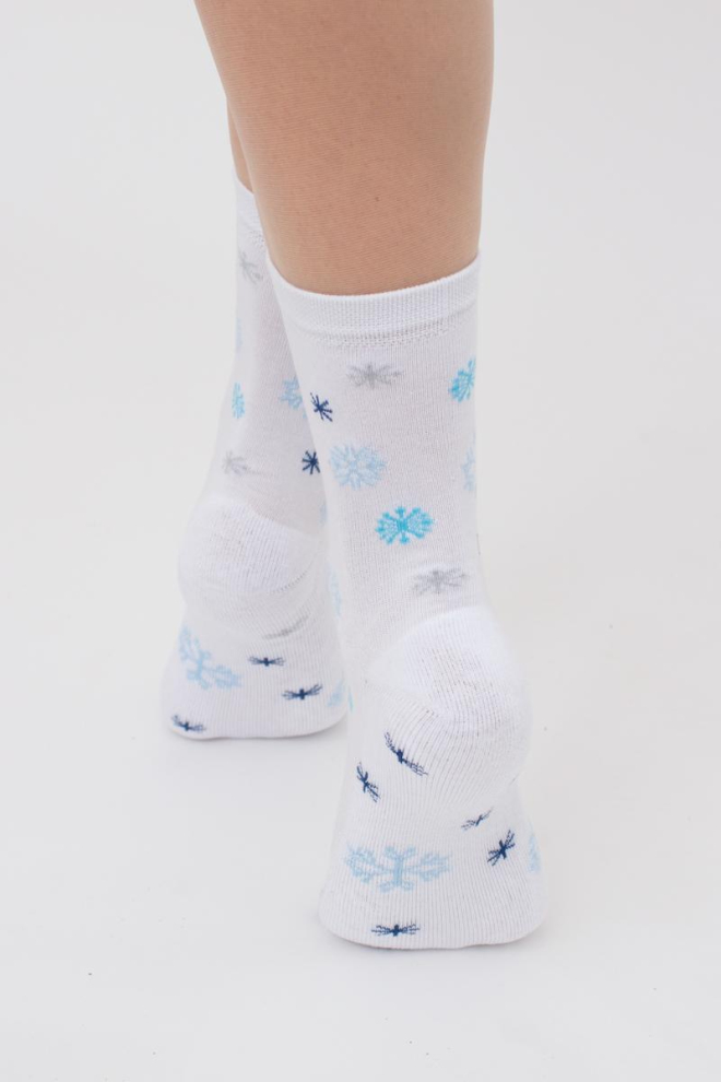 Шкарпетки жіночі теплі з малюнком Ws3 Terry 2301 Giulia (white)