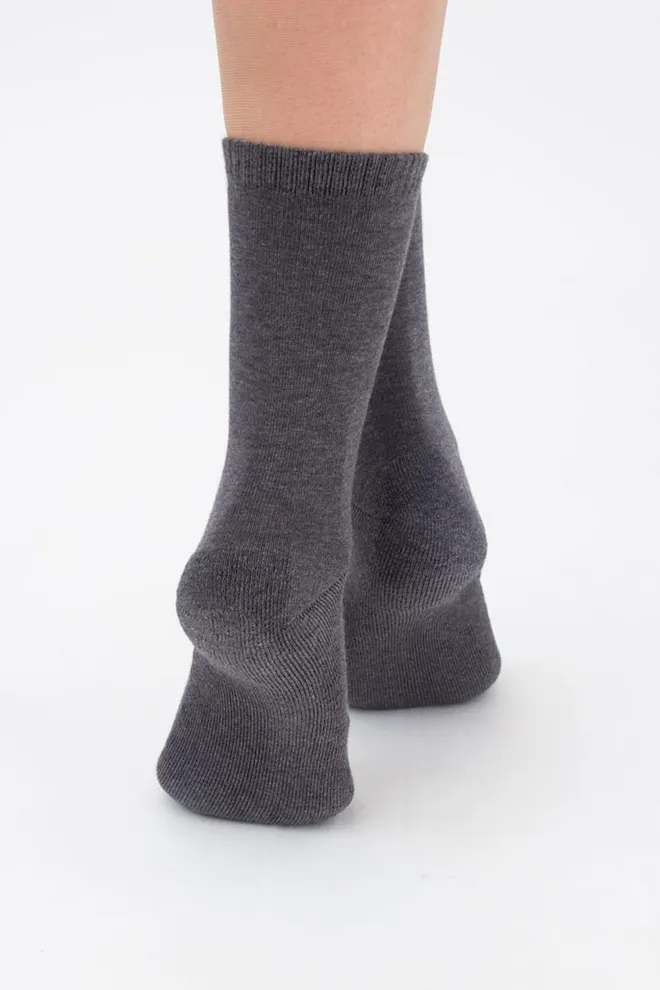 Шкарпетки жіночі теплі Ws3 terry classic 003 Giulia (dark grey melange)