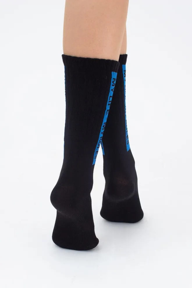 Носки женские высокие с надписью WS4C-013 Giulia (blue)